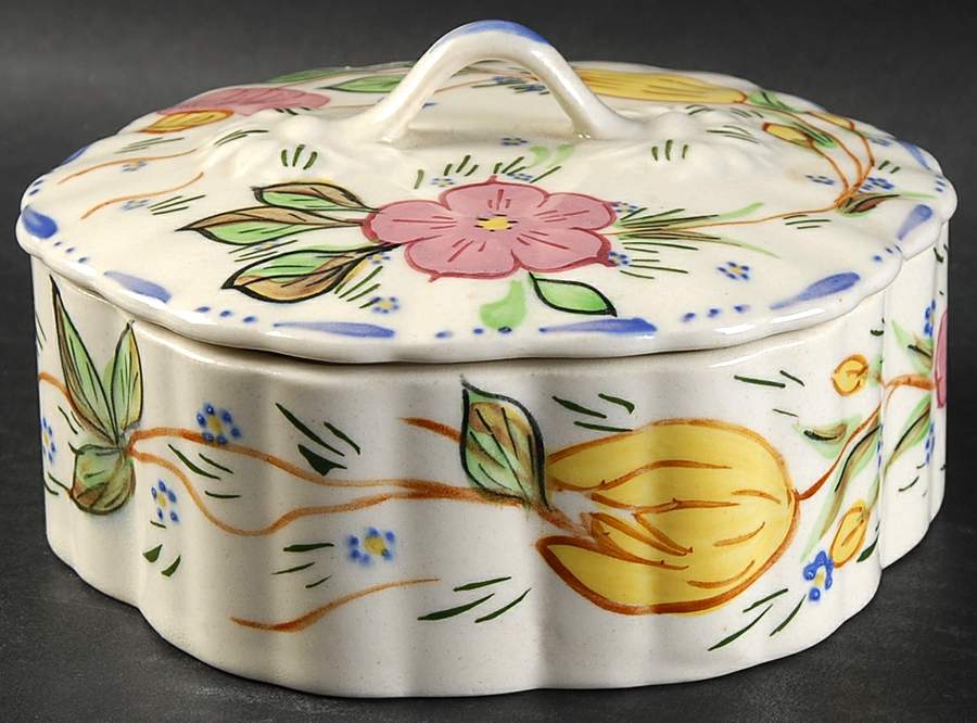 Rose Marie Candy Box & Lid by Blue Ridge Southern Pottery-1