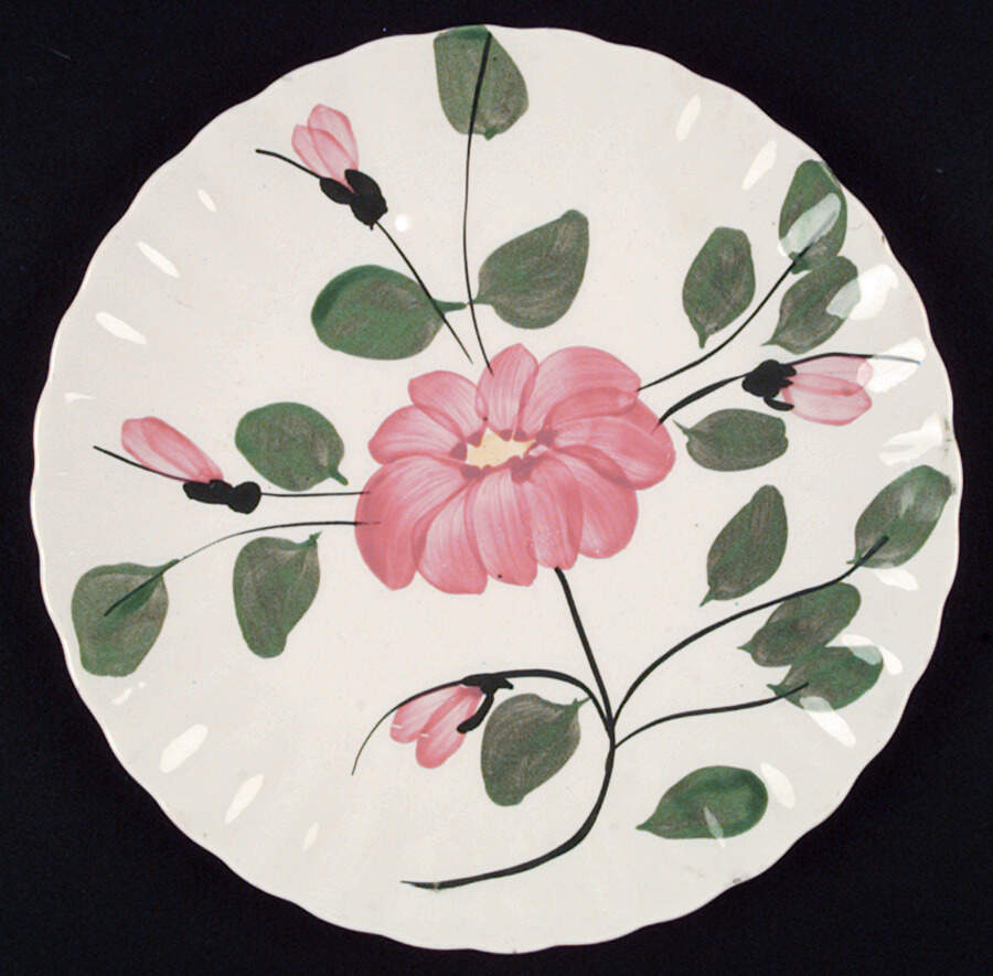 Rock Rose Luncheon Plate by Blue Ridge Southern Pottery-1