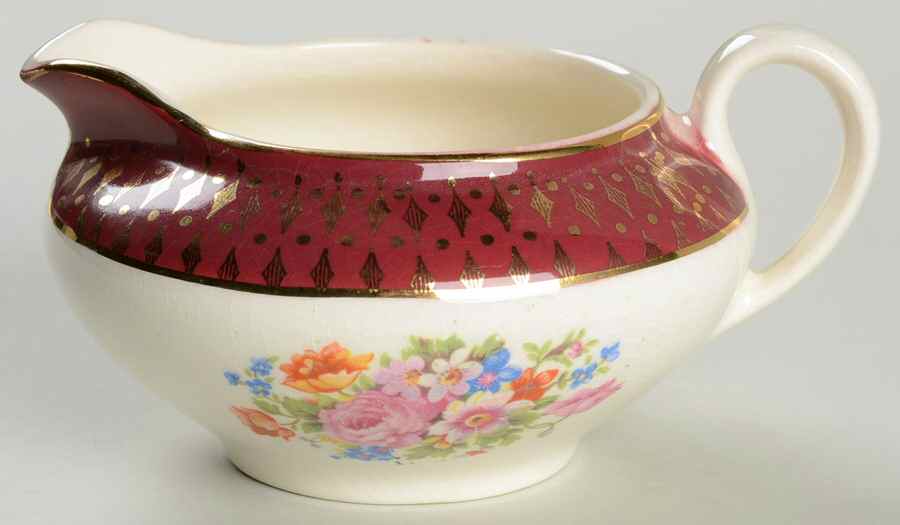 Royal Rajah Maroon Creamer by Blue Ridge Southern Pottery-1