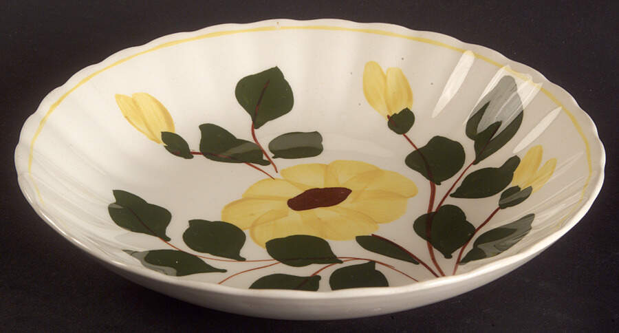 Rock Rose Yellow Coupe Soup Bowl by Blue Ridge Southern Pottery-1