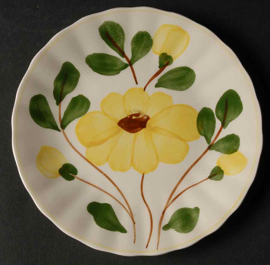 Rock Rose Yellow Bread & Butter Plate by Blue Ridge Southern Pottery-1