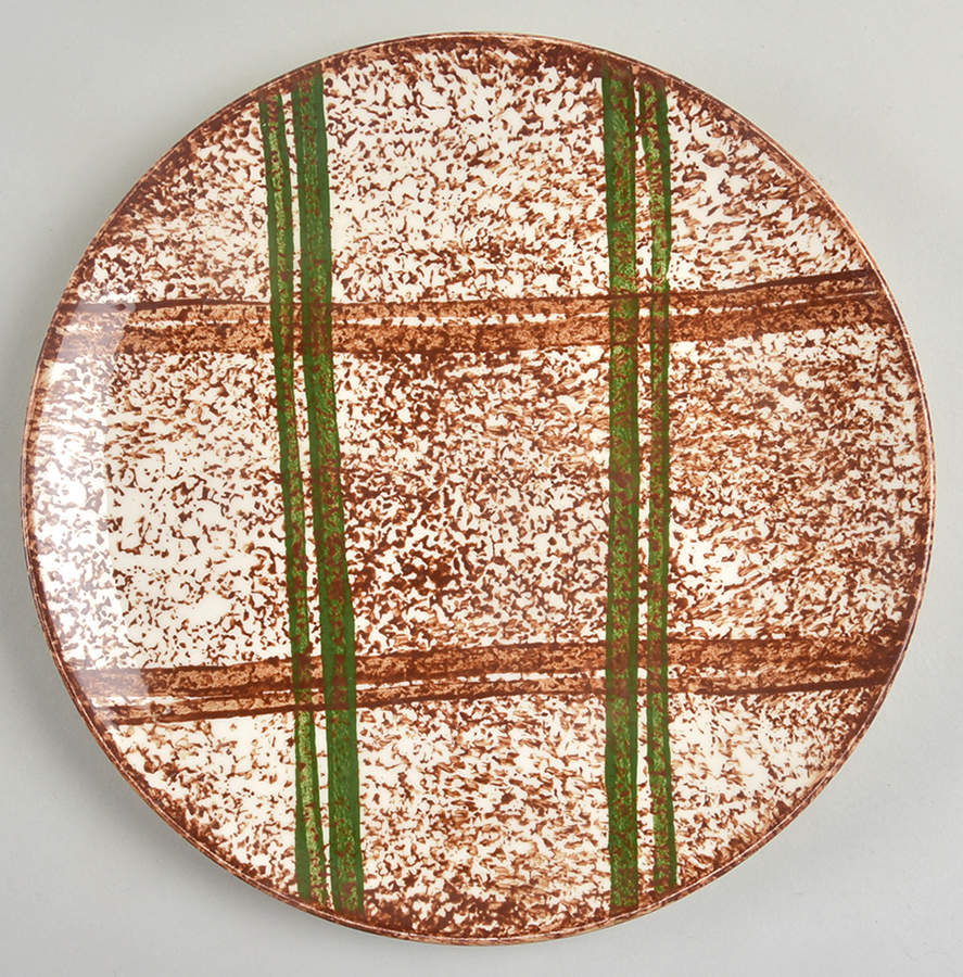 Rustic Plaid Luncheon Plate by Blue Ridge Southern Pottery-1