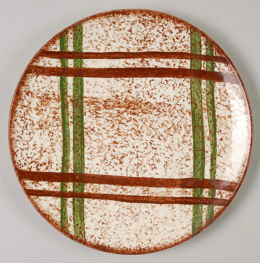 Rustic Plaid Salad Plate by Blue Ridge Southern Pottery-1