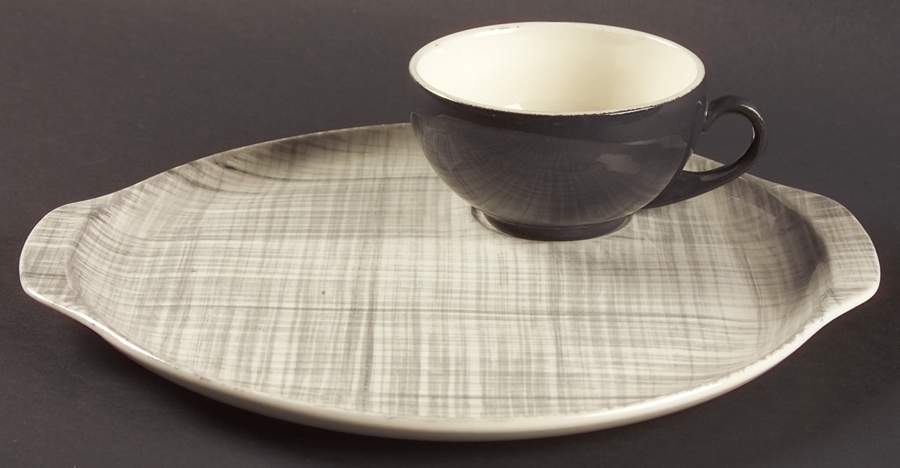 Silhouette Snack Plate & Cup Set by Blue Ridge Southern Pottery-1