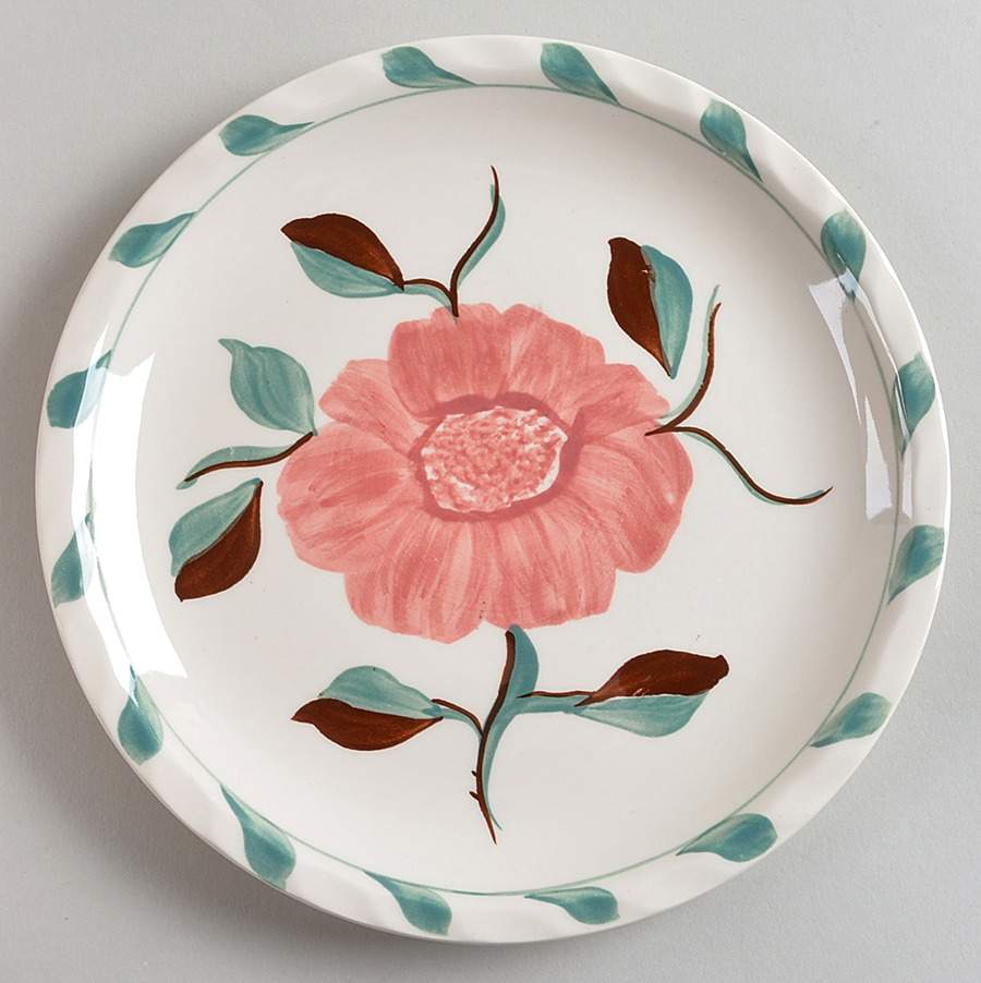 Southern Camellia Salad Plate by Blue Ridge Southern Pottery-1