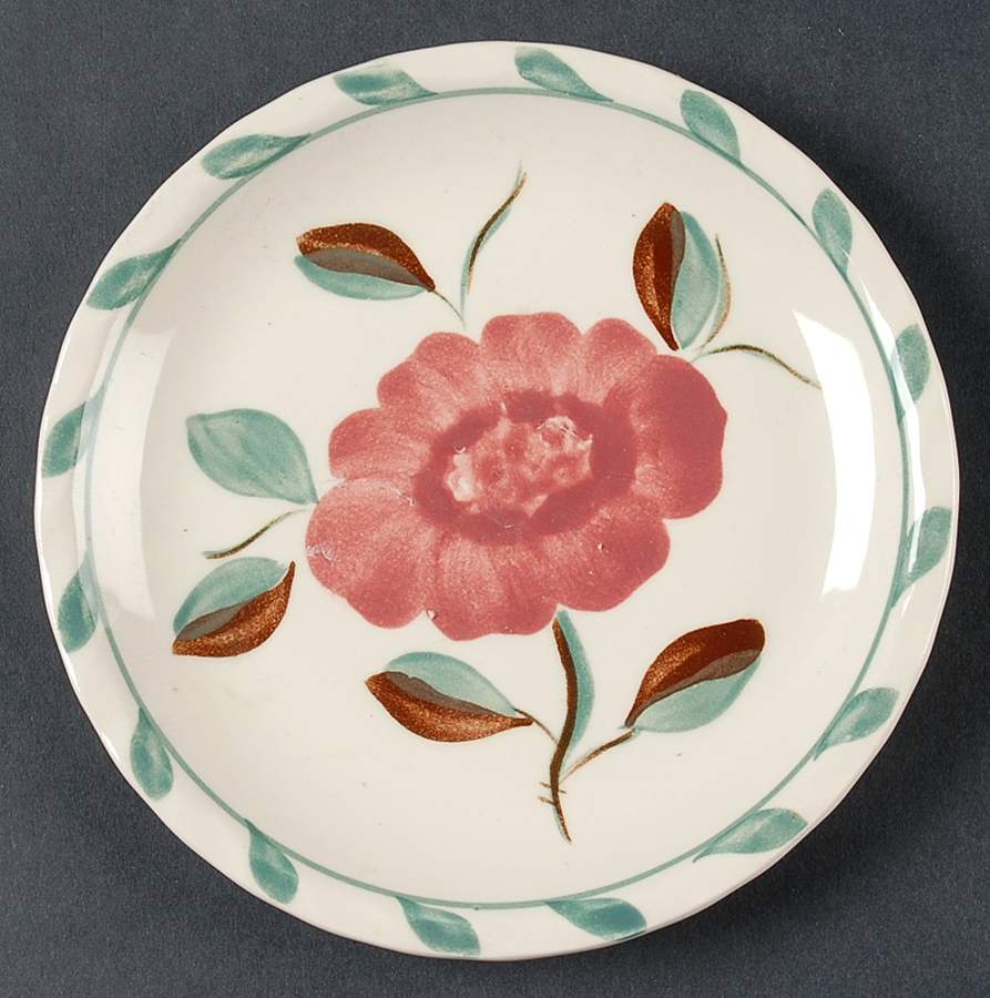 Southern Camellia Bread & Butter Plate by Blue Ridge Southern Pottery-1