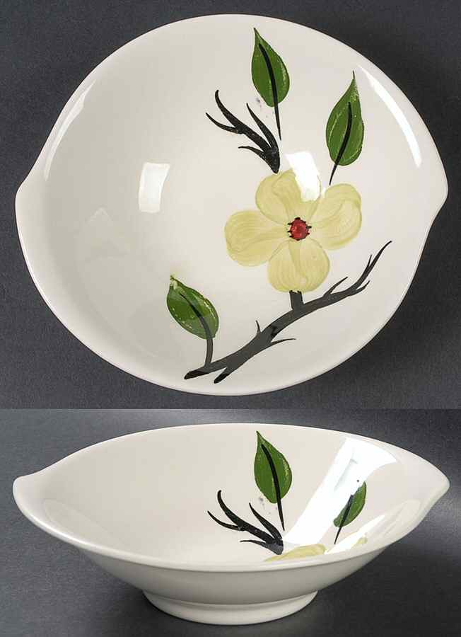 Southern Dogwood (Chartreuse) Lugged Cereal Bowl by Blue Ridge Southern Pottery-1