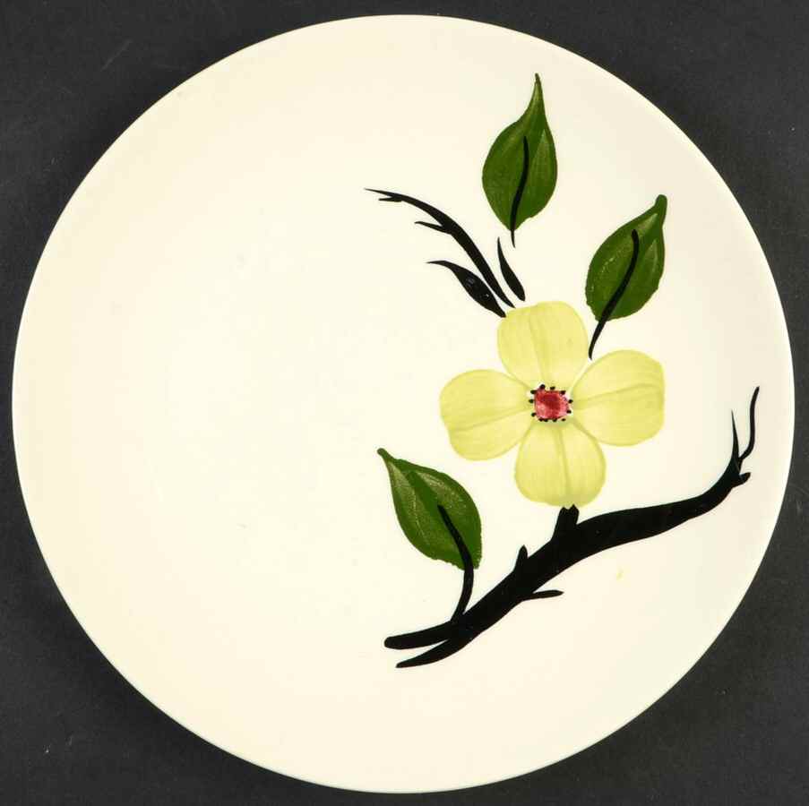 Southern Dogwood (Chartreuse) Salad Plate by Blue Ridge Southern Pottery-1