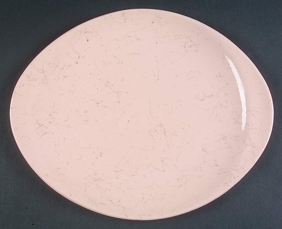 Spiderweb Pink Handled Cake Plate by Blue Ridge Southern Pottery-1