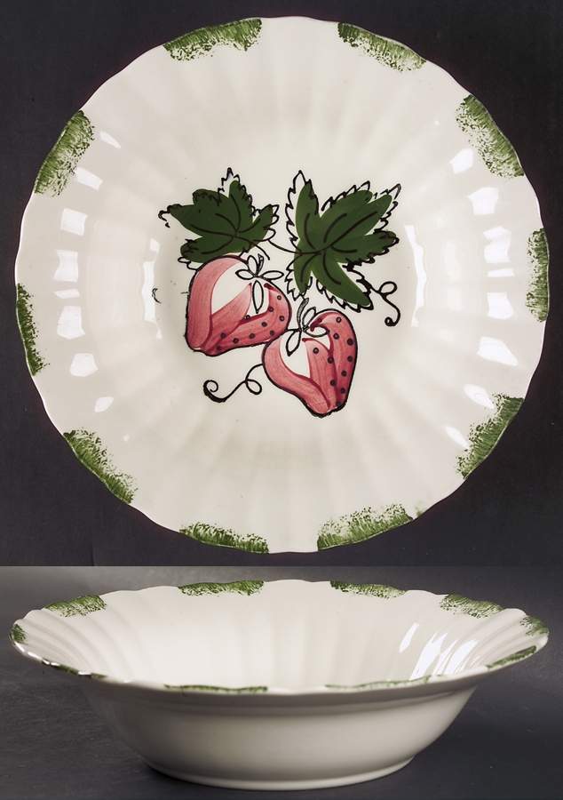 Strawberry Sundae 9" Round Vegetable Bowl by Blue Ridge Southern Pottery-1