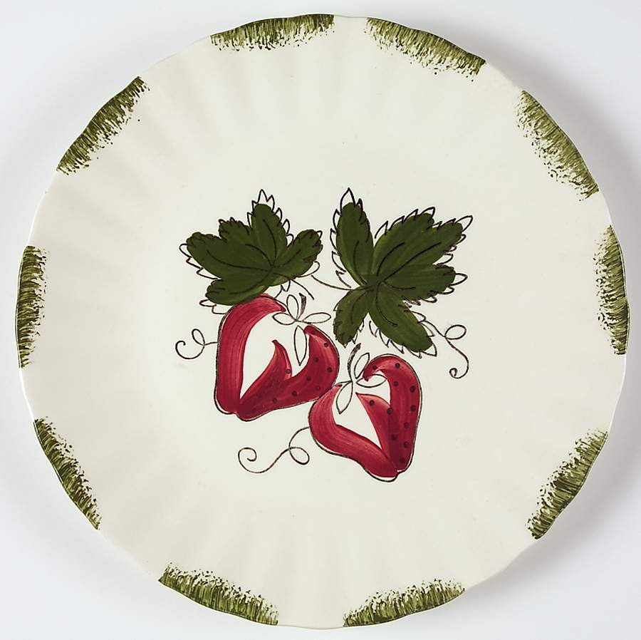 Strawberry Sundae Luncheon Plate by Blue Ridge Southern Pottery-1