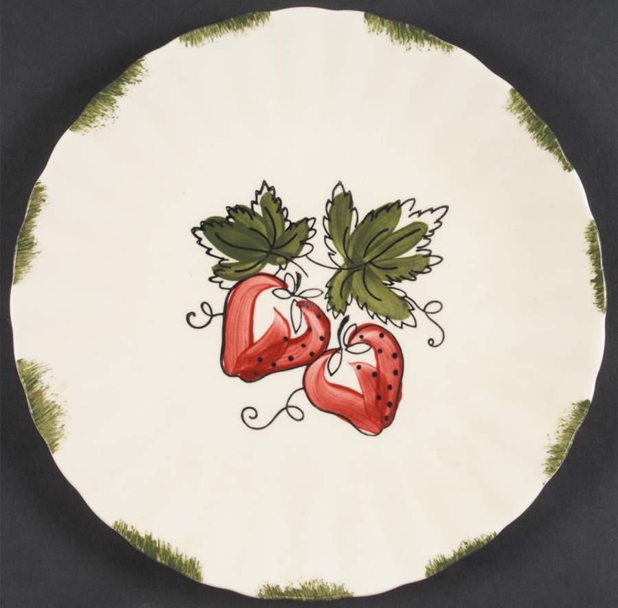 Strawberry Sundae Dinner Plate by Blue Ridge Southern Pottery-1