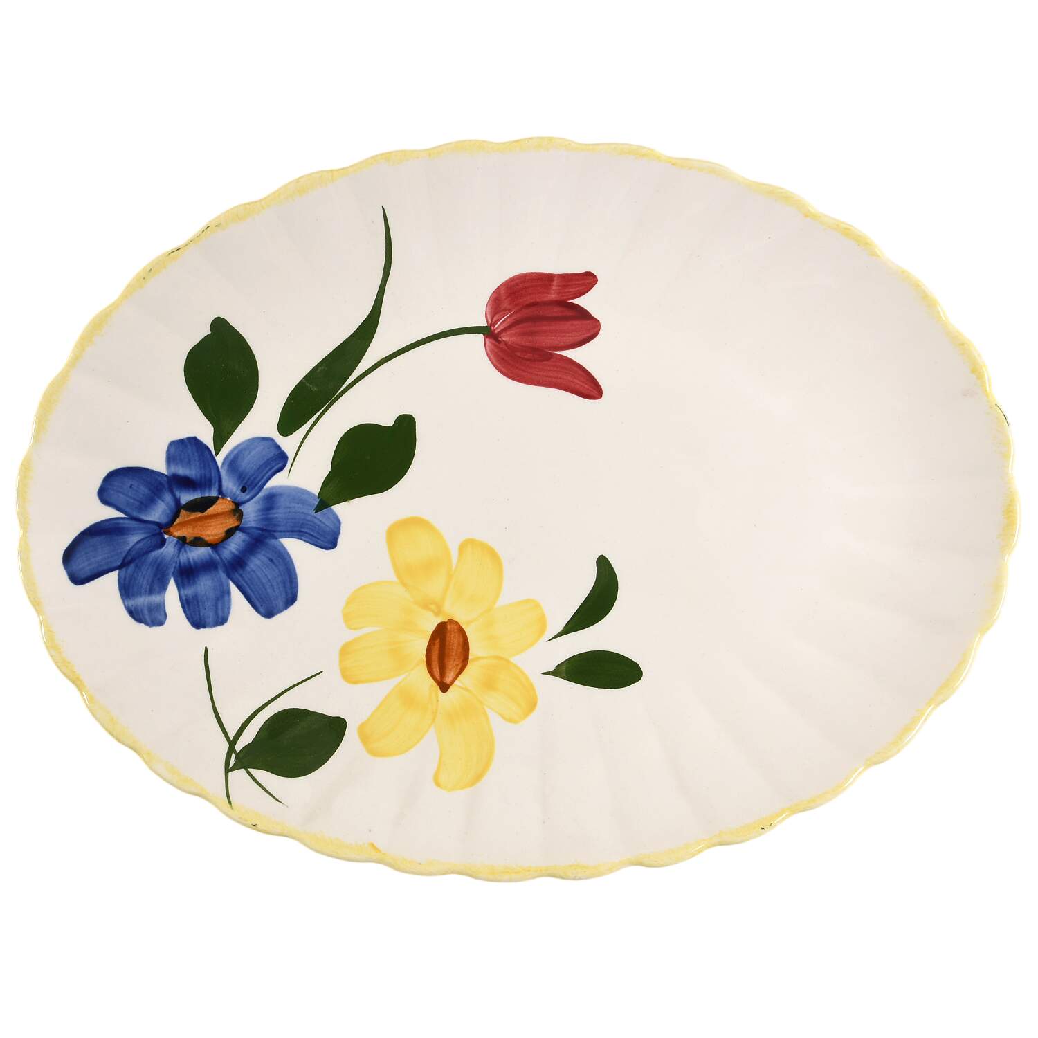 Sun Bouquet 15" Oval Serving Platter by Blue Ridge Southern Pottery-1