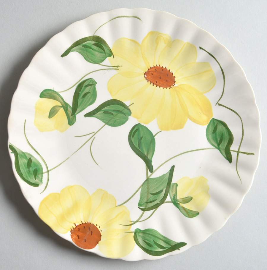 Sunflower Luncheon Plate by Blue Ridge Southern Pottery-1