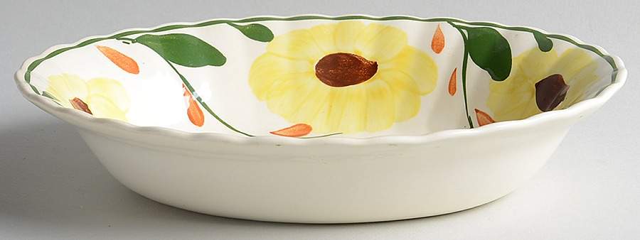 Sunbright 9" Oval Vegetable Bowl by Blue Ridge Southern Pottery-1