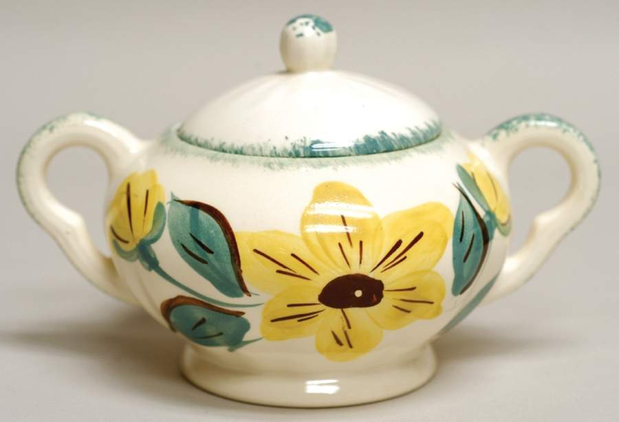 Sunfire Sugar Bowl & Lid by Blue Ridge Southern Pottery-1
