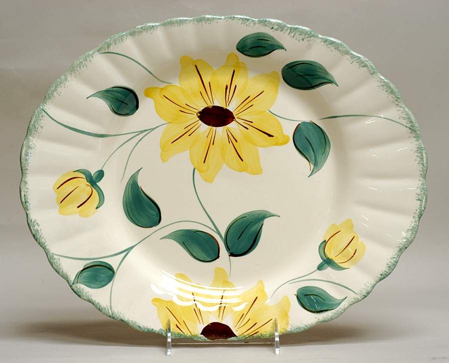 Sunfire 14" Oval Serving Platter by Blue Ridge Southern Pottery-1