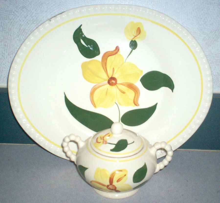 Sungold #1 Sugar Bowl & Lid by Blue Ridge Southern Pottery-1