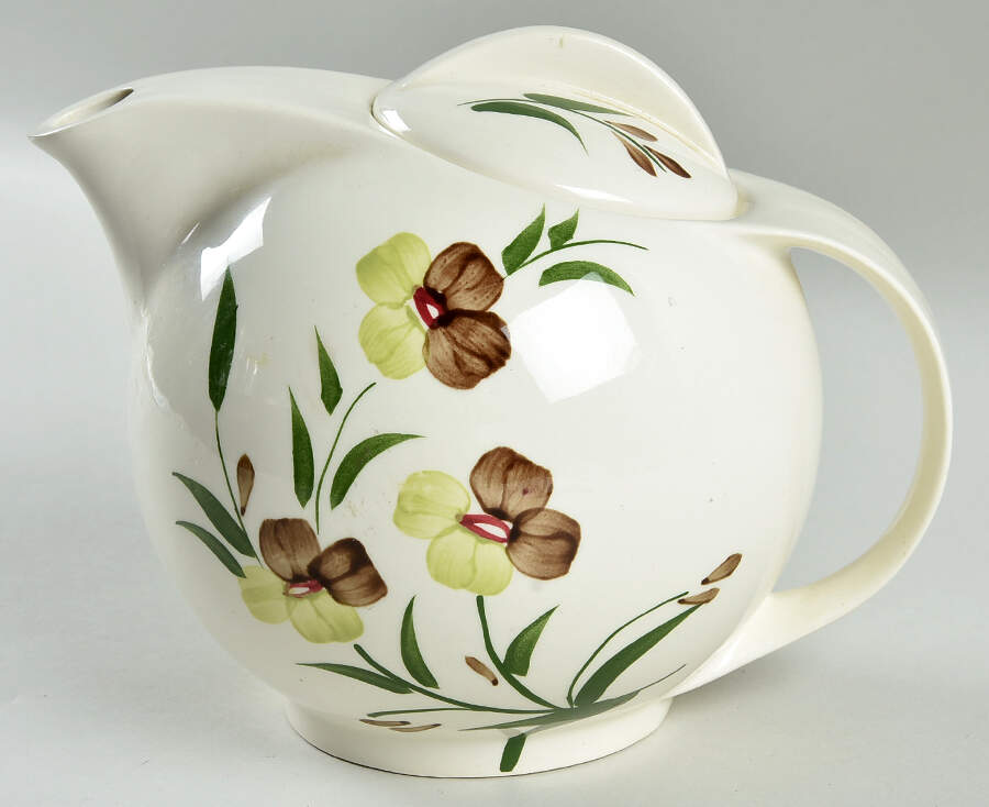 Sunny Spray Teapot & Lid by Blue Ridge Southern Pottery-1