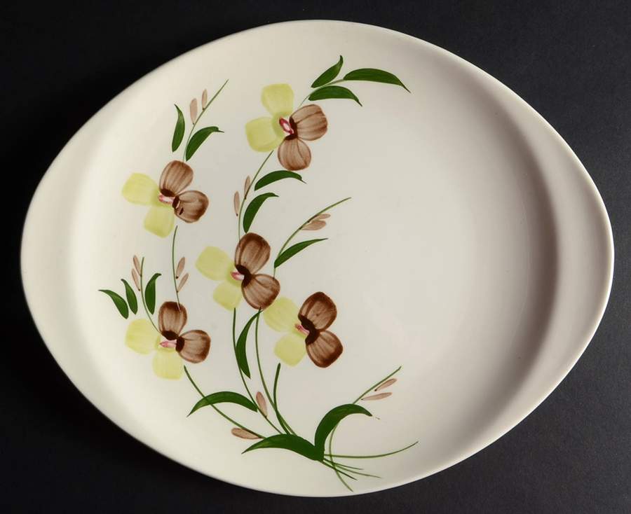 Sunny Spray 11" Oval Serving Platter by Blue Ridge Southern Pottery-1