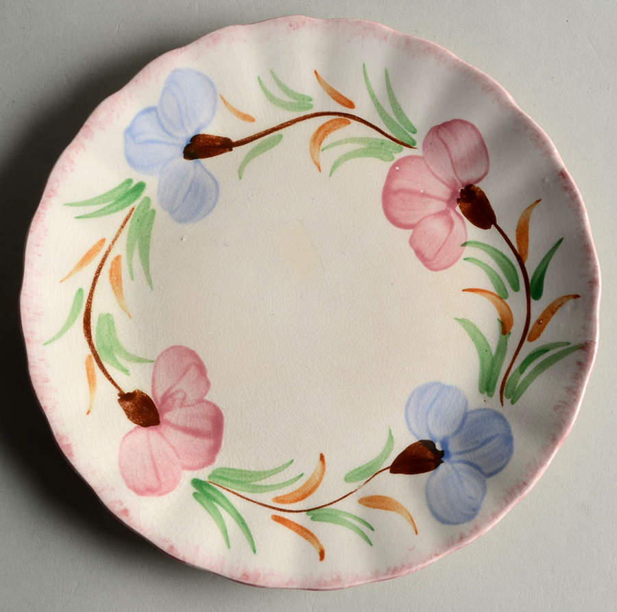 Sweet Pea Dessert/Pie Plate by Blue Ridge Southern Pottery-1