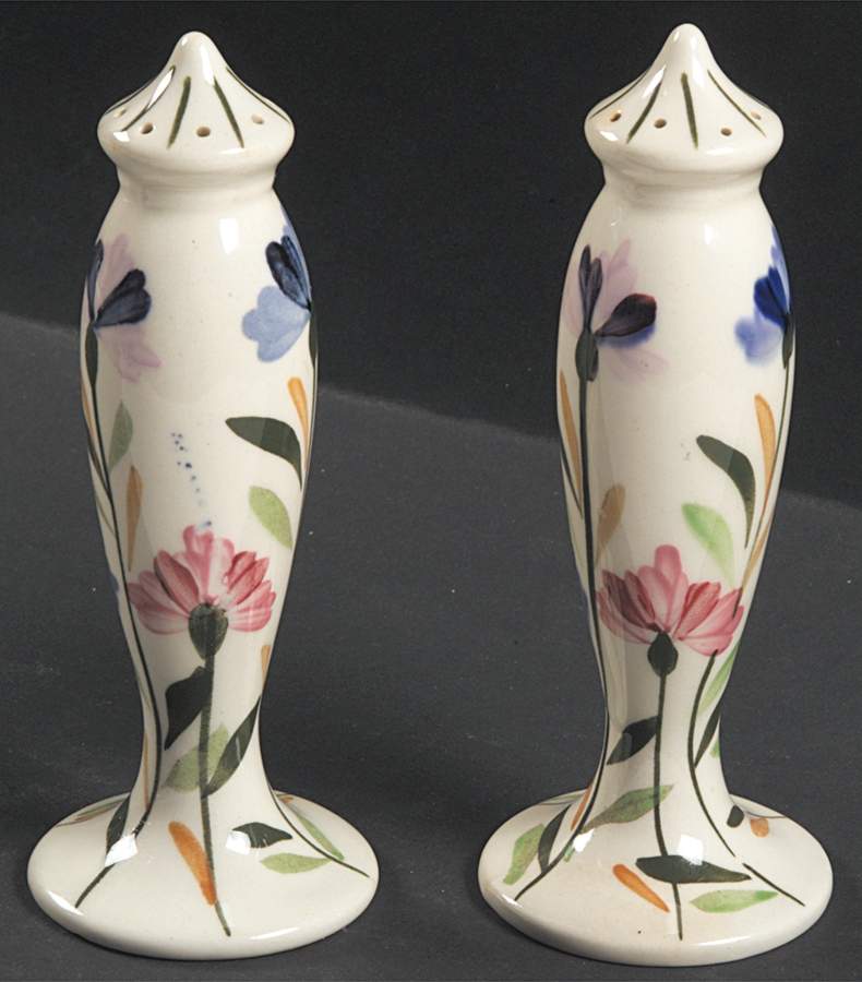 Sweet Pea Salt & Pepper Set by Blue Ridge Southern Pottery-1