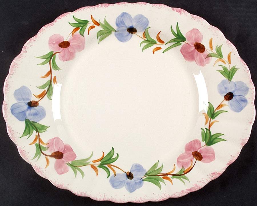 Sweet Pea 14" Oval Serving Platter by Blue Ridge Southern Pottery-1