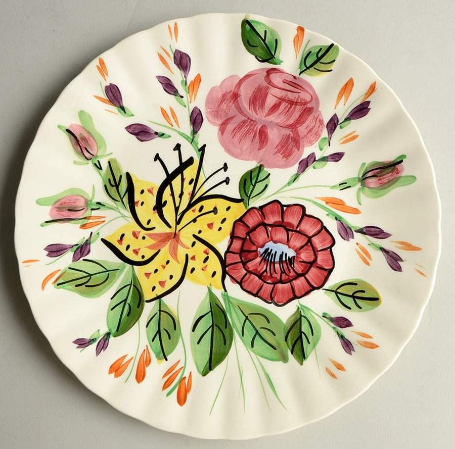 Tiger Lily Luncheon Plate by Blue Ridge Southern Pottery-1