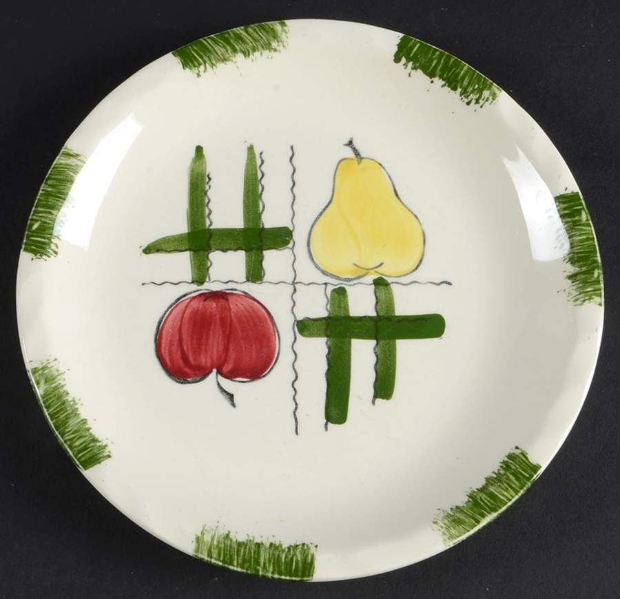 Tick Tack Bread & Butter Plate by Blue Ridge Southern Pottery-1