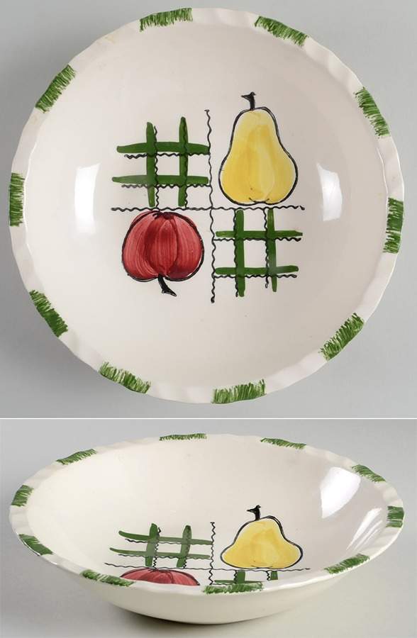 Tick Tack 9" Round Vegetable Bowl by Blue Ridge Southern Pottery-1