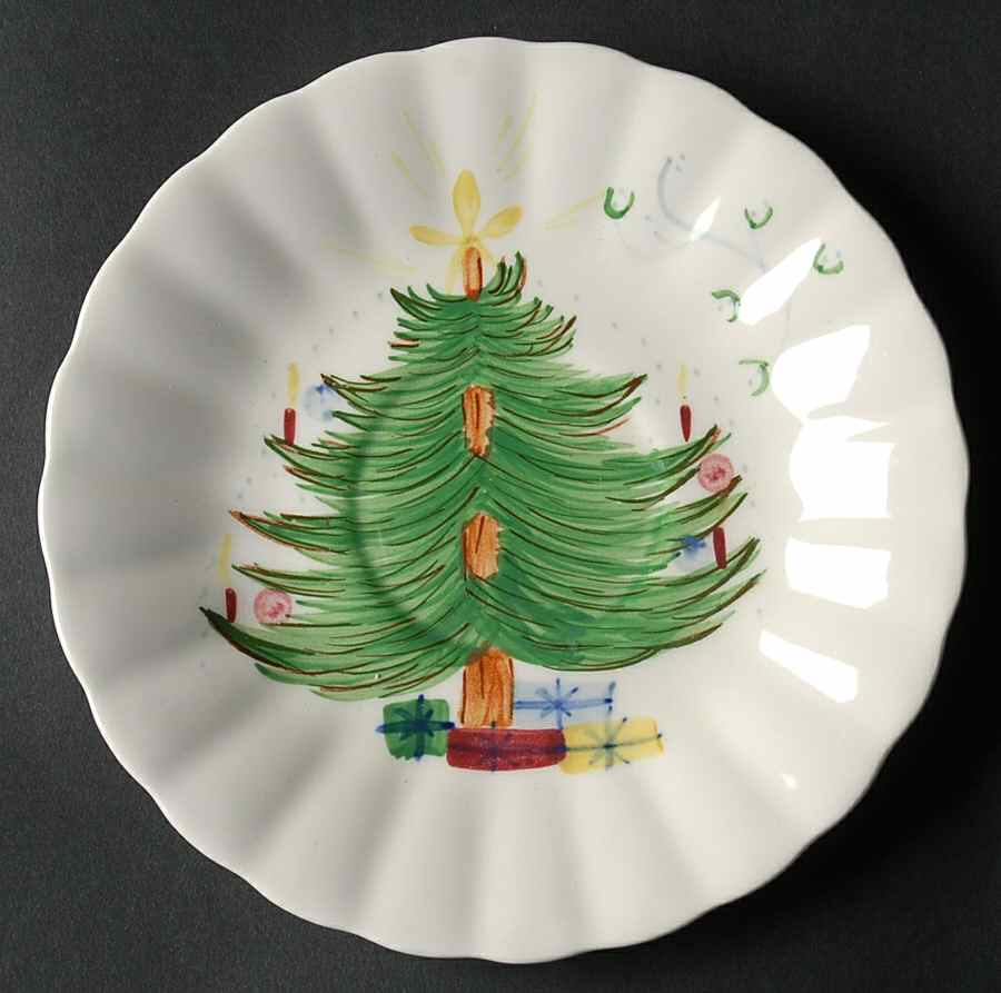 Tree with Mistletoe Saucer by Blue Ridge Southern Pottery-1