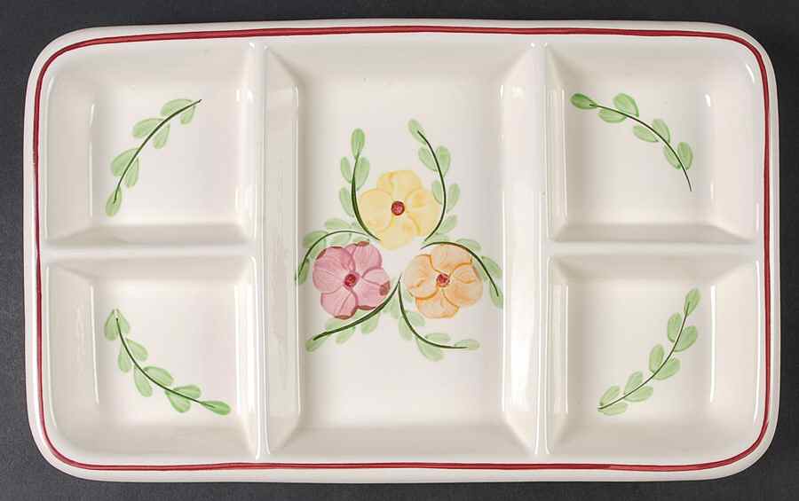 Triplet 5-Part Relish by Blue Ridge Southern Pottery-1