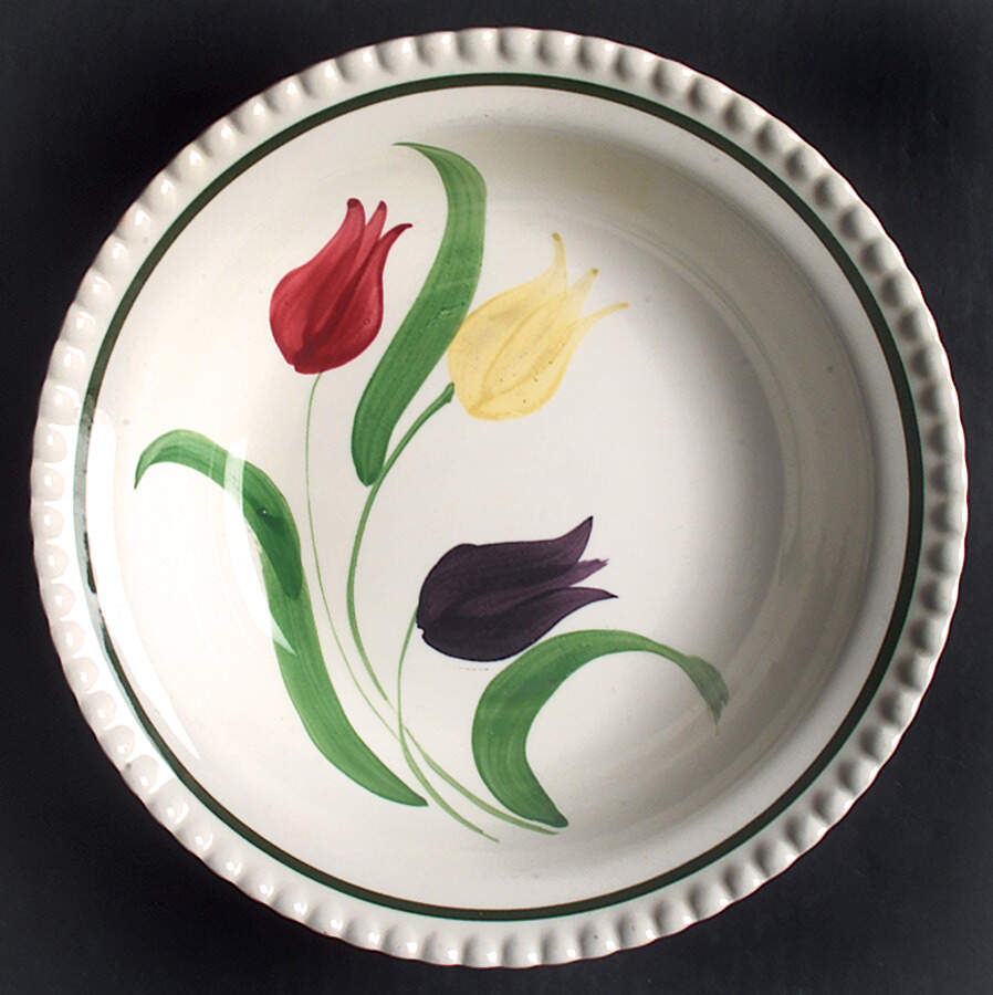 Tuliptime 9" Round Vegetable Bowl by Blue Ridge Southern Pottery-1