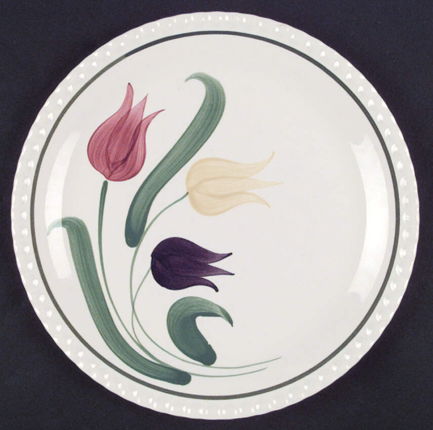 Tuliptime Luncheon Plate by Blue Ridge Southern Pottery-1