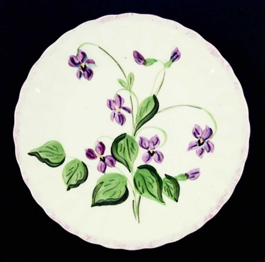 Violets Dinner Plate by Blue Ridge Southern Pottery-1
