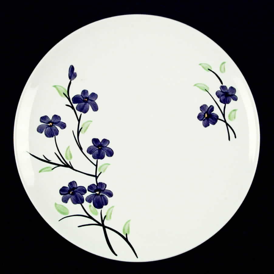 Violet Spray Dinner Plate by Blue Ridge Southern Pottery-1
