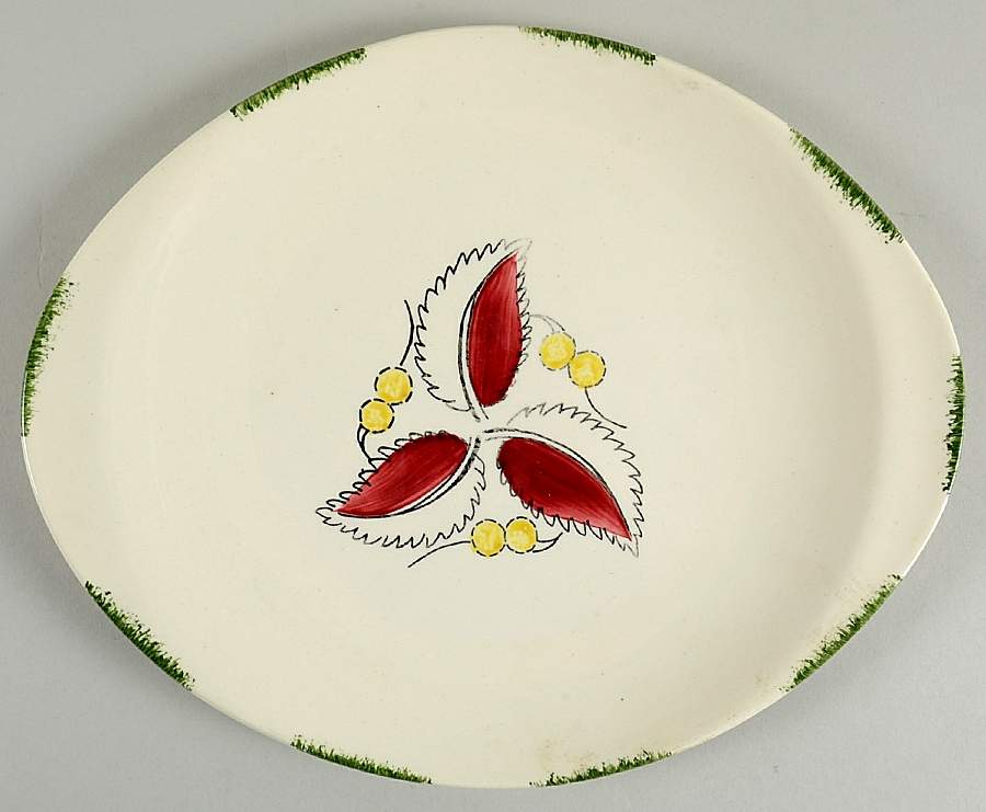 Wild Cherry 1 12" Oval Serving Platter by Blue Ridge Southern Pottery-1