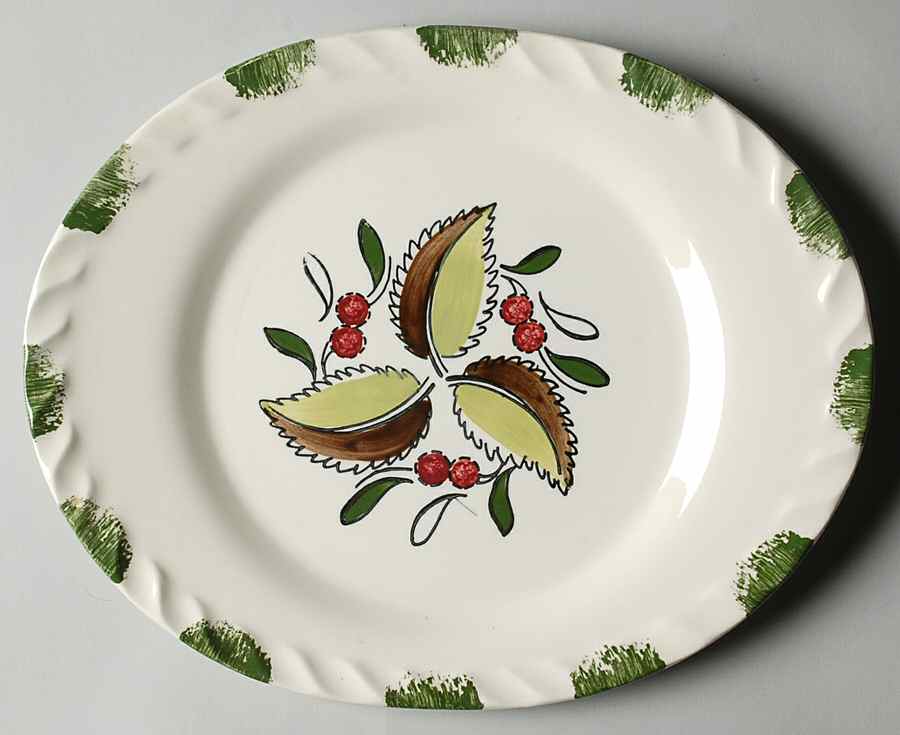 Wild Cherry 3 11" Oval Serving Platter by Blue Ridge Southern Pottery-1