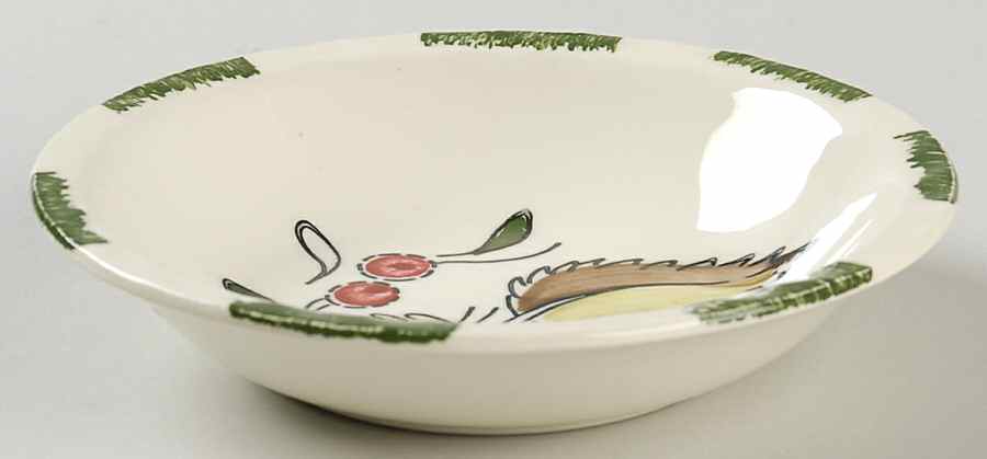 Wild Cherry 3 Rim Fruit/Dessert (Sauce) Bowl by Blue Ridge Southern Pottery-1