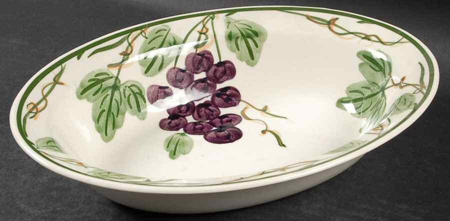 Winery 9" Oval Vegetable Bowl by Blue Ridge Southern Pottery-1