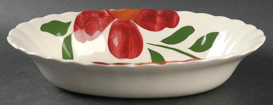 Windflower 9" Oval Vegetable Bowl by Blue Ridge Southern Pottery-1