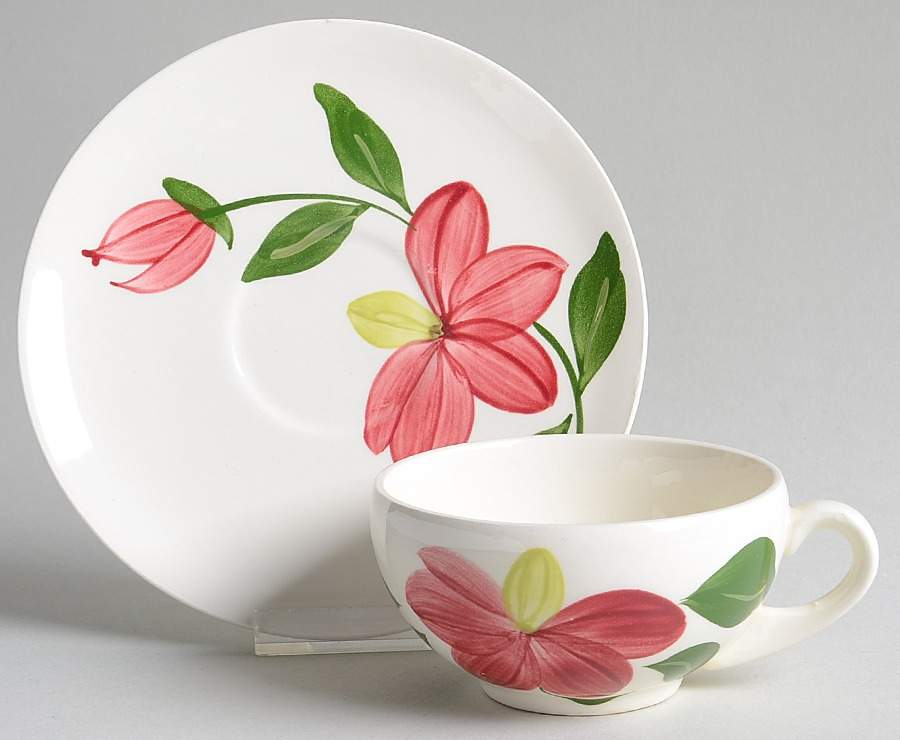 Winnie Footed Cup & Saucer Set by Blue Ridge Southern Pottery-1