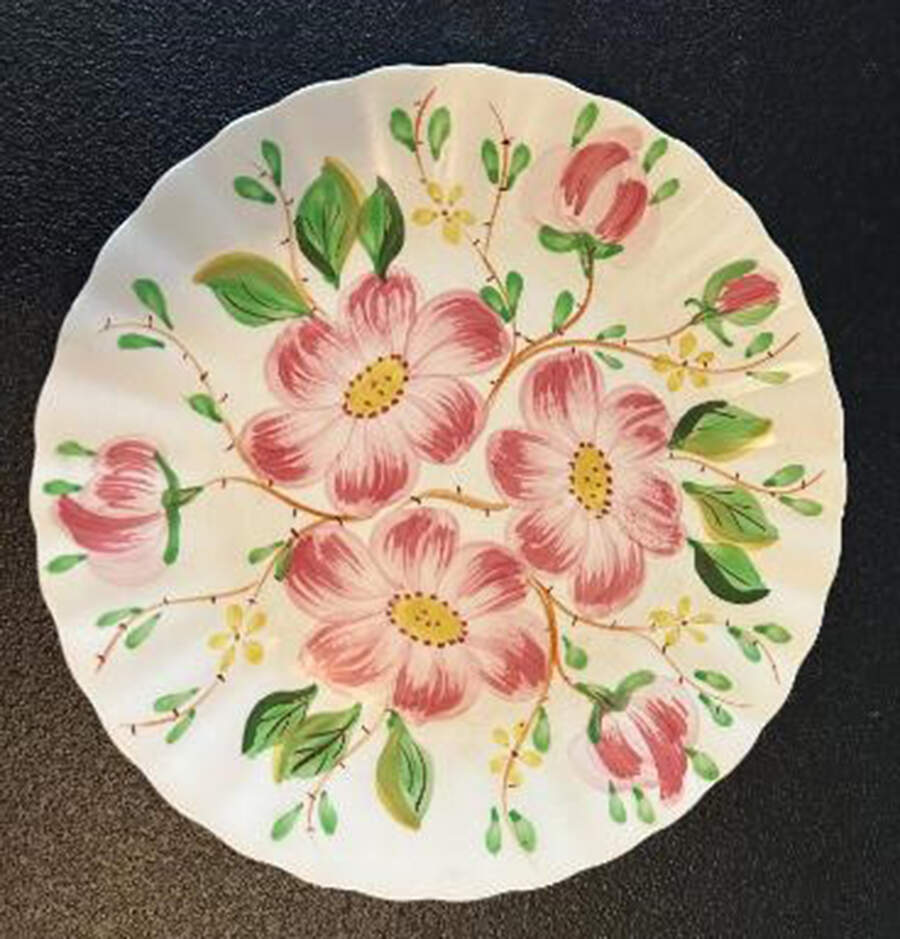 Wild Rose Dinner Plate by Blue Ridge Southern Pottery-1