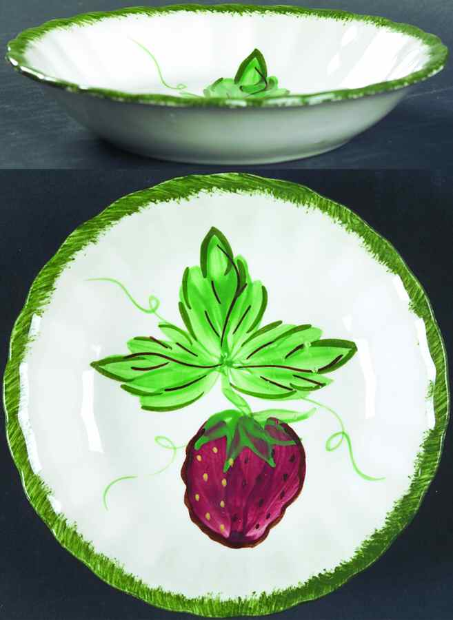 Wild Strawberry Fruit/Dessert (Sauce) Bowl by Blue Ridge Southern Pottery-1