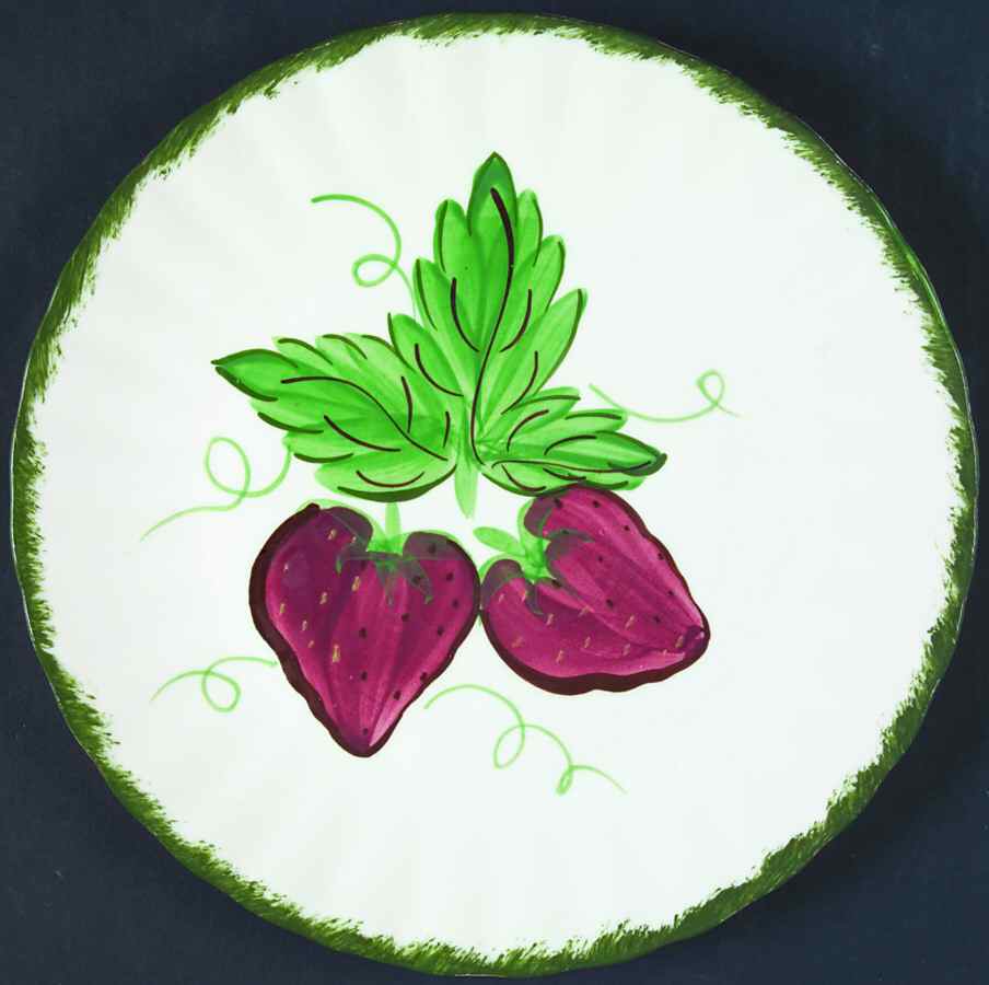 Wild Strawberry Luncheon Plate by Blue Ridge Southern Pottery-1