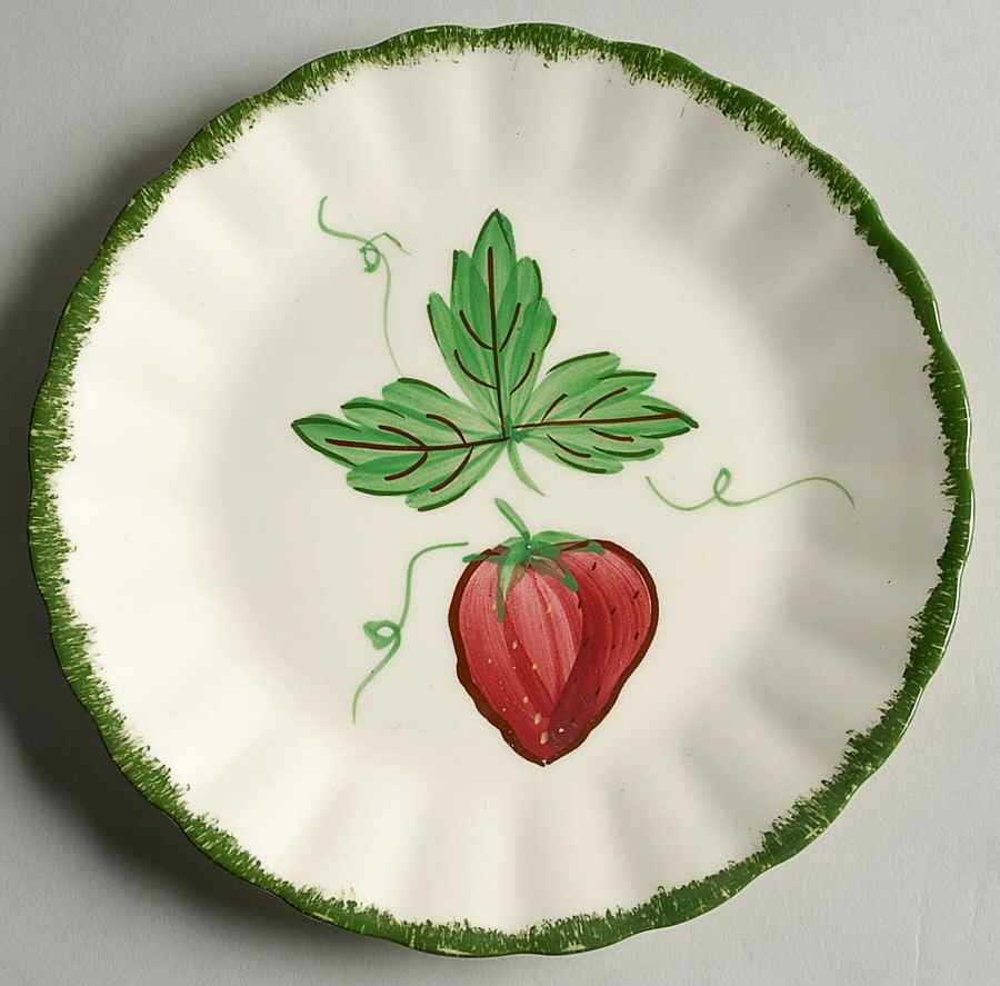 Wild Strawberry Salad Plate by Blue Ridge Southern Pottery-1