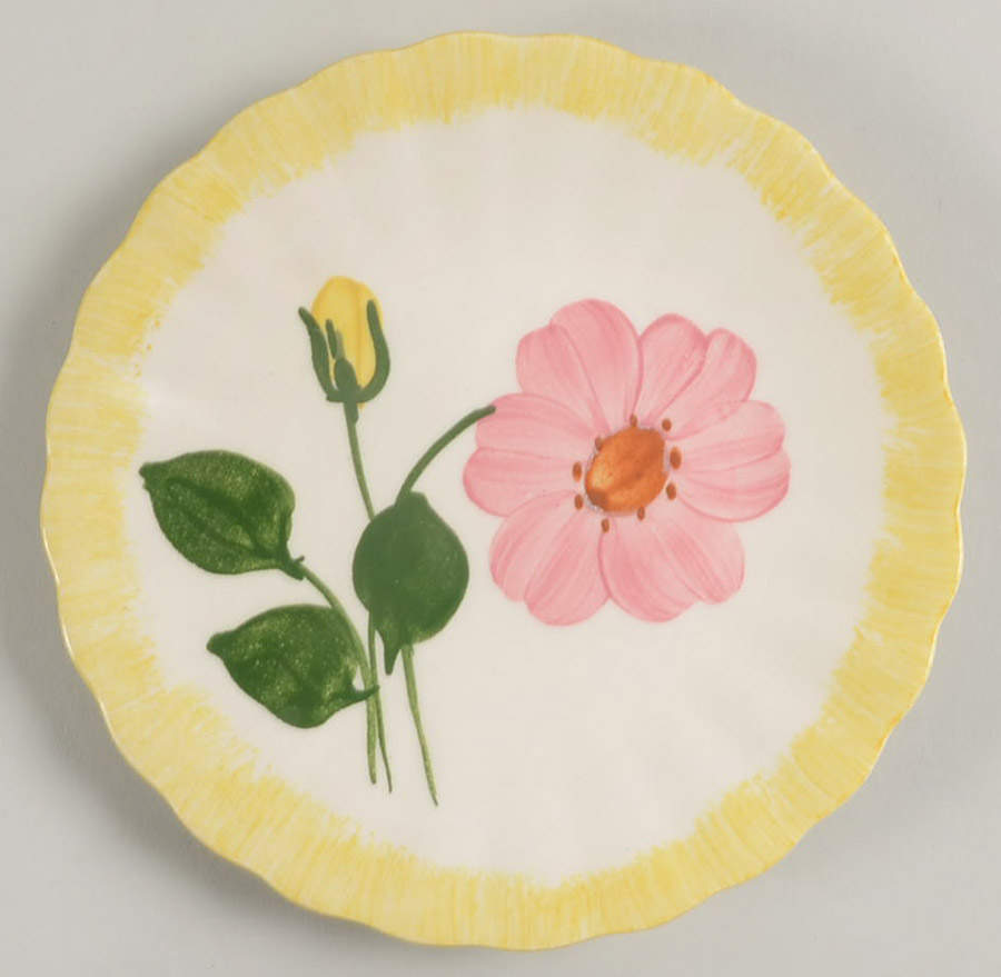 Wrinkled Rose Bread & Butter Plate by Blue Ridge Southern Pottery-1