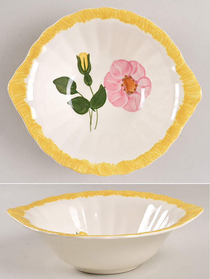 Wrinkled Rose Lugged Cereal Bowl by Blue Ridge Southern Pottery-1