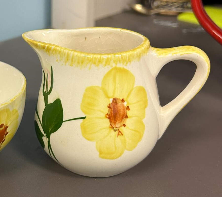 Wrinkled Rose Mini Creamer by Blue Ridge Southern Pottery-1