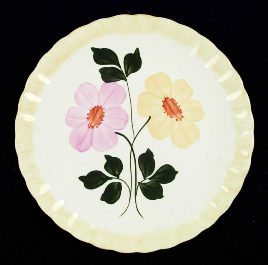 Wrinkled Rose Dinner Plate by Blue Ridge Southern Pottery-1